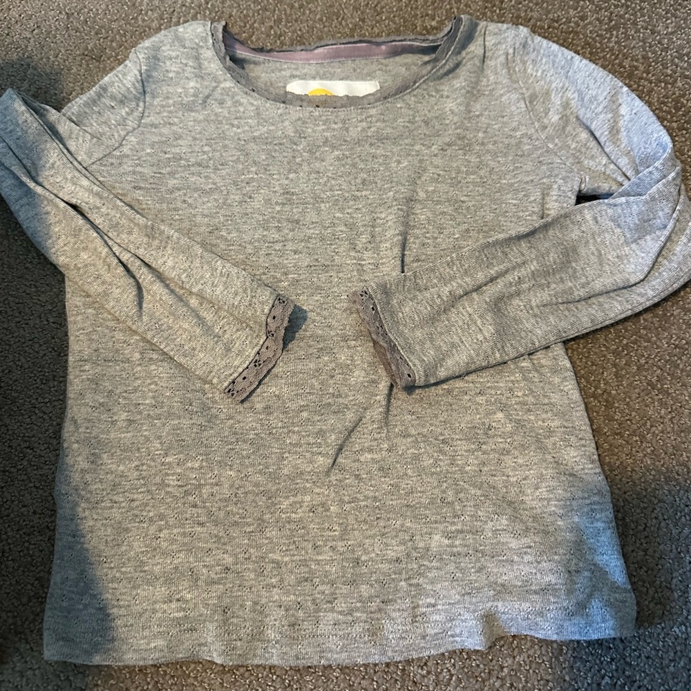 Gray pontelle knit long sleeved tee - Mini Boden